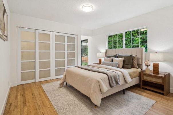 Bedroom, Interior, Wood Texture Flooring