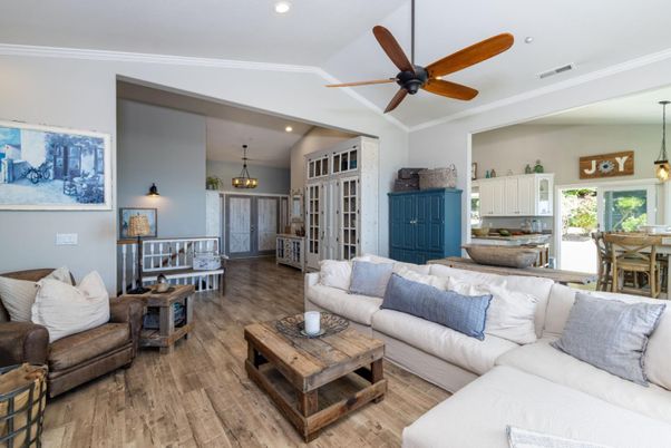 Dining room, Interior, Kitchen, Living room, Pendant Lights, Recessed Lighting, Wood Texture Flooring