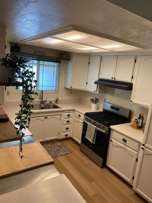Interior, Kitchen, Wood Texture Flooring