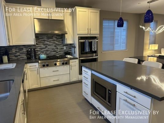 Interior, Kitchen, Pendant Lights, Stainless Steel Appliances, Wood Texture Flooring