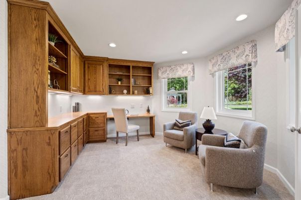 Home Office, Interior, Recessed Lighting