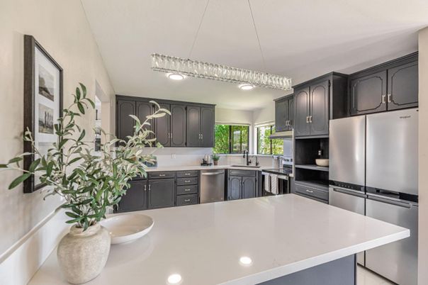 Interior, Kitchen, Pendant Lights, Recessed Lighting, Stainless Steel Appliances