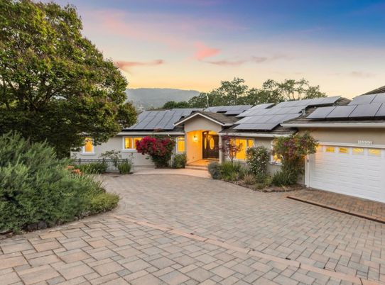 Attached, Exterior, Facade, Solar Panels, Ranch