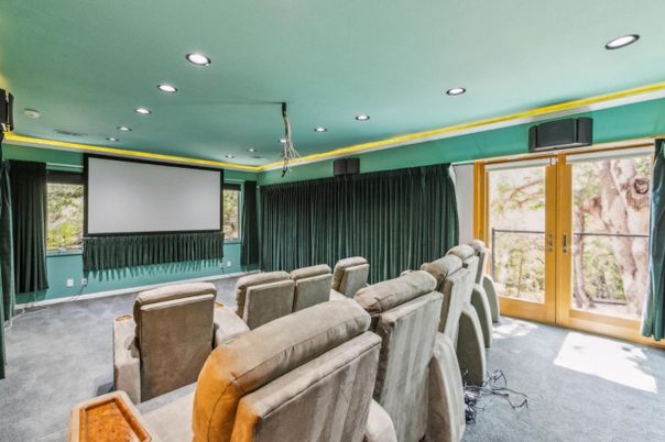 Home Theatre Room, Interior, Projection Screen, Recessed Lighting, Theatre Room