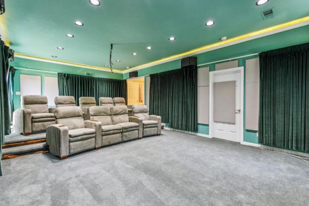 Home Theatre Room, Interior, Projection Screen, Recessed Lighting, Theatre Room