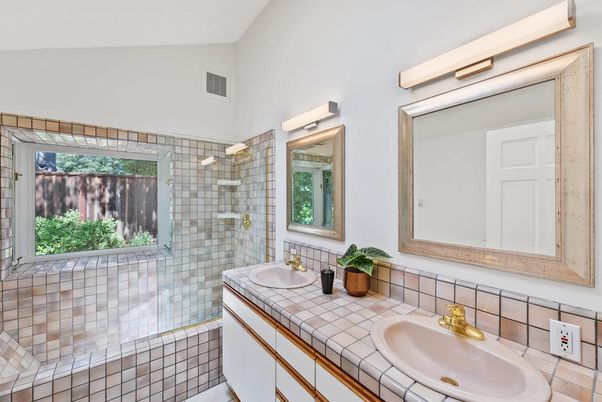 Bathroom, Dual Sink Vanities, Interior, Tile Countertops