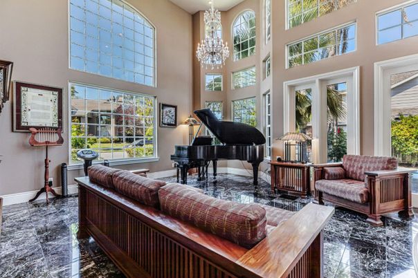 Chandelier, Interior, Marble, Piano