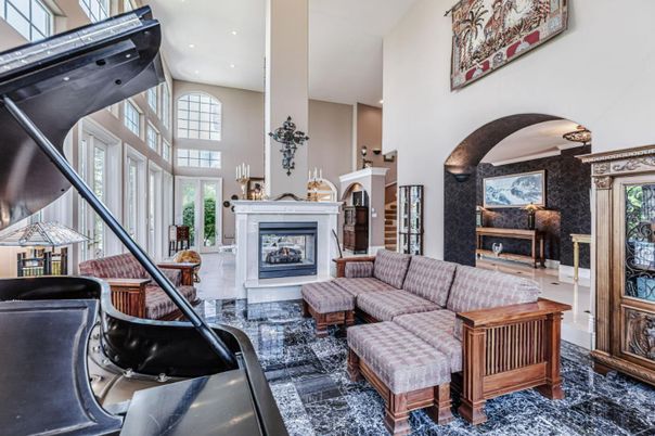 Fireplace, Interior, Living room, Recessed Lighting
