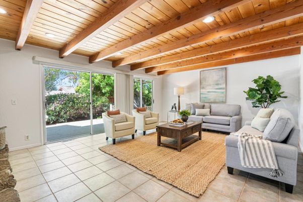 Interior, Living room, Recessed Lighting, Wooden Beams, Wooden Ceilings