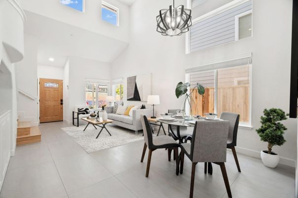 Dining room, Interior, Living room, Pendant Lights, Recessed Lighting