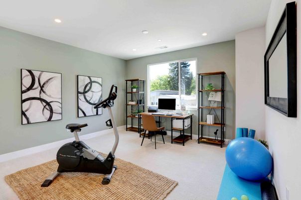 Fitness Equipment, Home Office, Interior, Recessed Lighting
