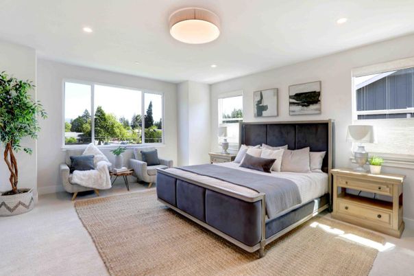Bedroom, Interior, Pendant Lights, Recessed Lighting