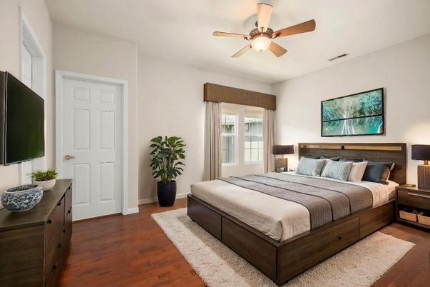 Bedroom, Interior, Wood Texture Flooring