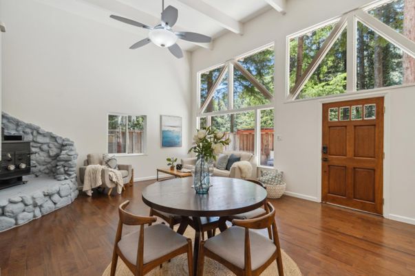 Dining room, Interior, Wood Texture Flooring