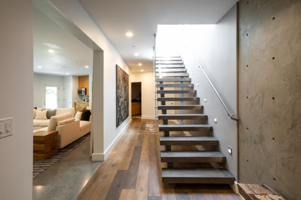 Interior, Recessed Lighting, Wood Texture Flooring