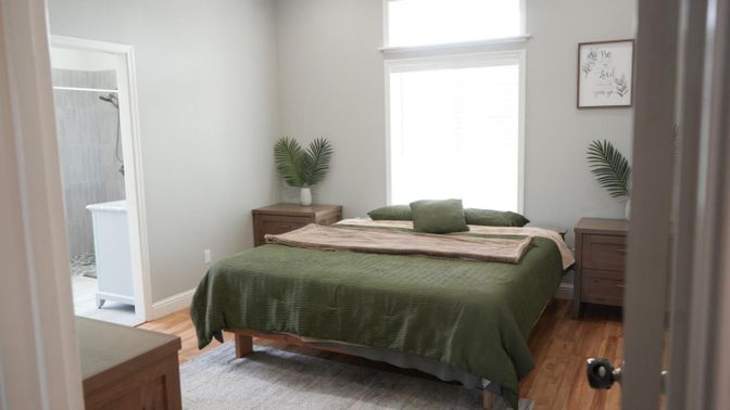 Bedroom, Interior, Wood Texture Flooring