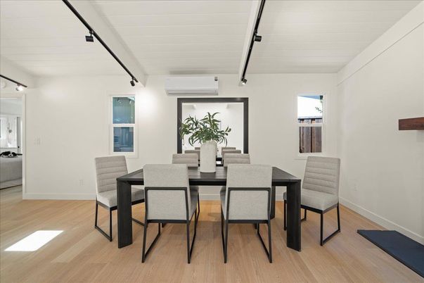 Dining room, Interior, Wood Texture Flooring