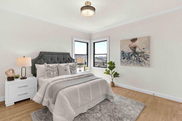Bedroom, Interior, Wood Texture Flooring