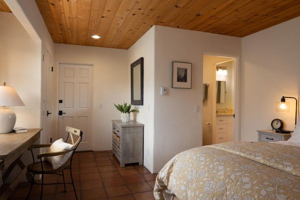 Bedroom, Interior, Recessed Lighting, Wooden Ceilings