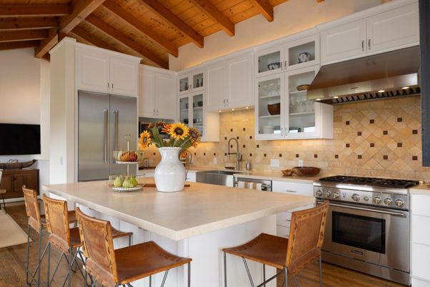 Interior, Kitchen, Stainless Steel Appliances, Wooden Beams, Wooden Ceilings, Wood Texture Flooring