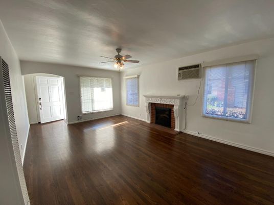 Empty room, Fireplace, Interior, Wood Texture Flooring