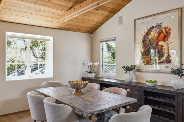 Dining room, Interior, Wooden Ceilings, Wood Texture Flooring