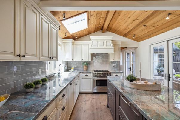 Interior, Kitchen, Stainless Steel Appliances, Wooden Ceilings, Wood Texture Flooring