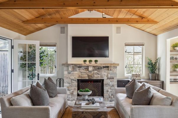 Fireplace, Interior, Living room, Wooden Beams, Wooden Ceilings