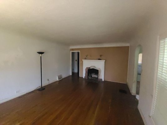 Empty room, Fireplace, Interior, Wood Texture Flooring
