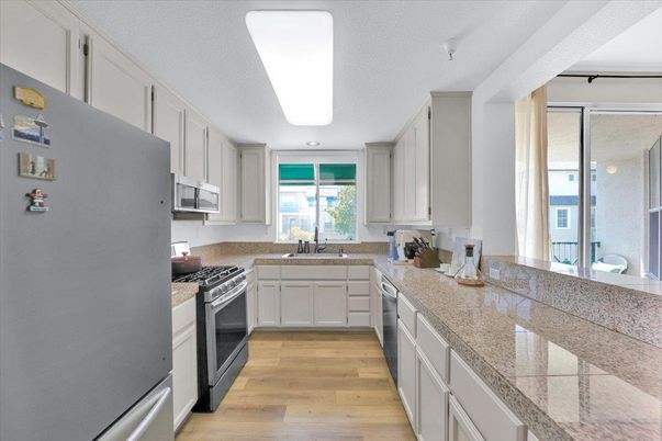 Interior, Kitchen, Wood Texture Flooring