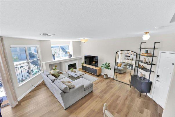 Fireplace, Interior, Living room, Wood Texture Flooring