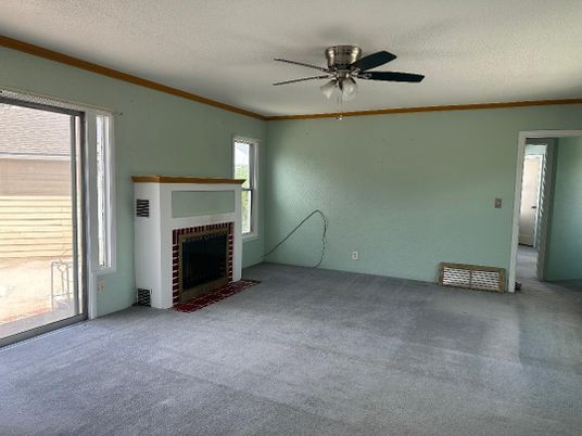 Empty room, Fireplace, Interior