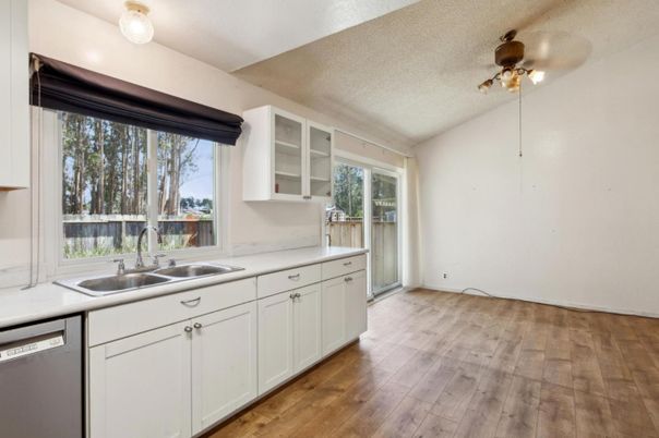 Interior, Kitchen, Wood Texture Flooring