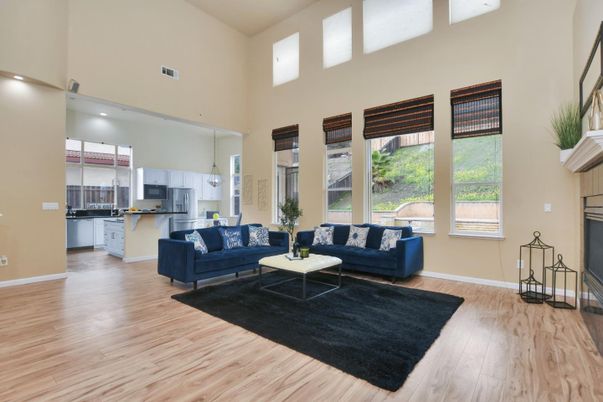 Interior, Kitchen, Living room, Pendant Lights, Recessed Lighting, Stainless Steel Appliances, Wood Texture Flooring