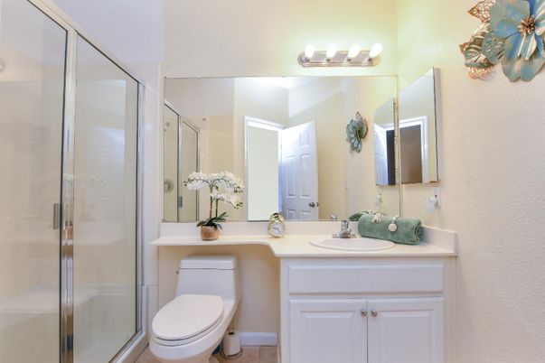 Bathroom, Dual Sink Vanities, Glass Shower, Interior