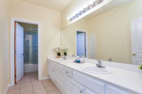 Bathroom, Dual Sink Vanities, Glass Shower, Interior