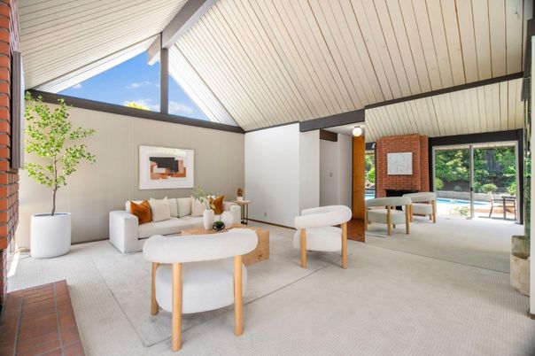 Interior, Living room, Stone Walls