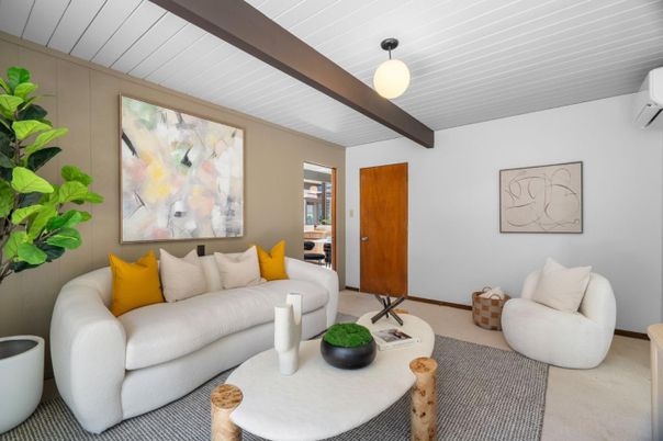 Interior, Living room, Wooden Beams