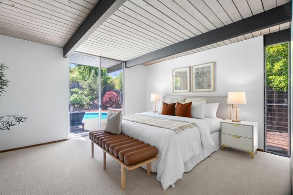 Bedroom, Interior, Wooden Beams, Wooden Ceilings