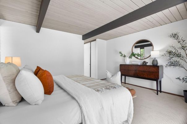 Bedroom, Interior, Wooden Beams, Wooden Ceilings