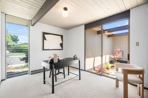 Home Office, Interior, Wooden Beams