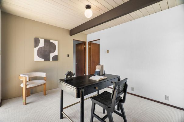 Home Office, Interior, Wooden Beams