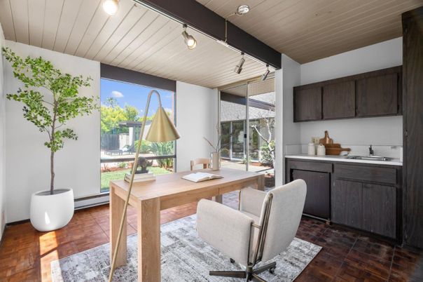 Home Office, Interior, Wood Texture Flooring