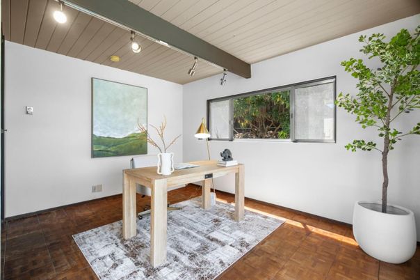Home Office, Interior, Wooden Beams, Wood Texture Flooring