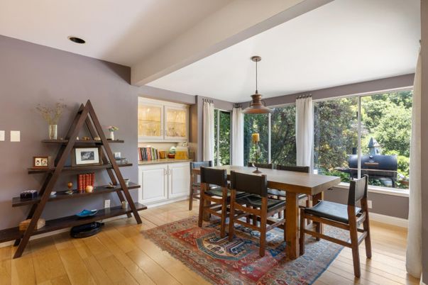 Dining room, Interior, Wood Texture Flooring
