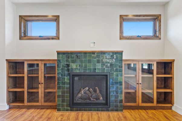 Fireplace, Interior, Wood Texture Flooring