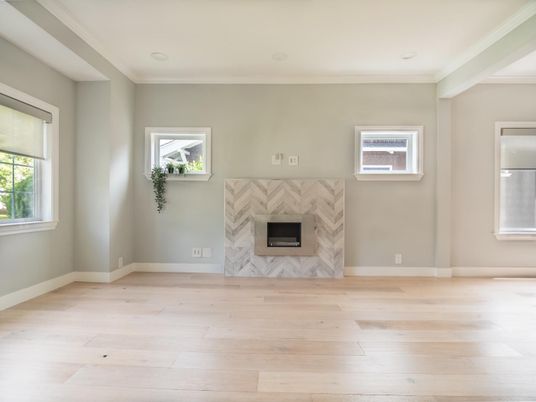 Empty room, Fireplace, Interior, Wood Texture Flooring