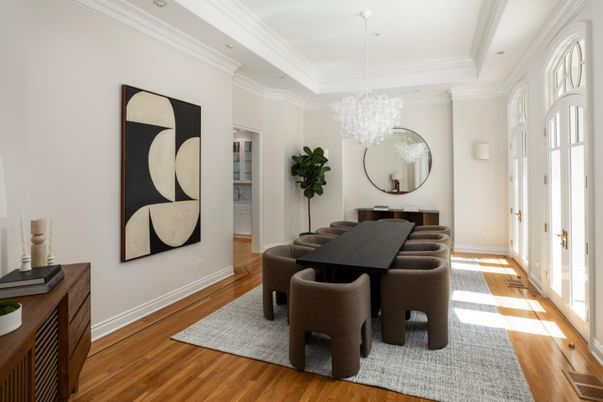 Chandelier, Dining room, Interior, Wood Texture Flooring