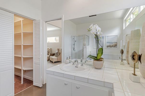 Bathroom, Glass Shower, Interior, Tile Countertops