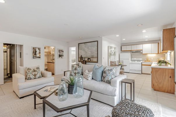Interior, Kitchen, Living room, Recessed Lighting